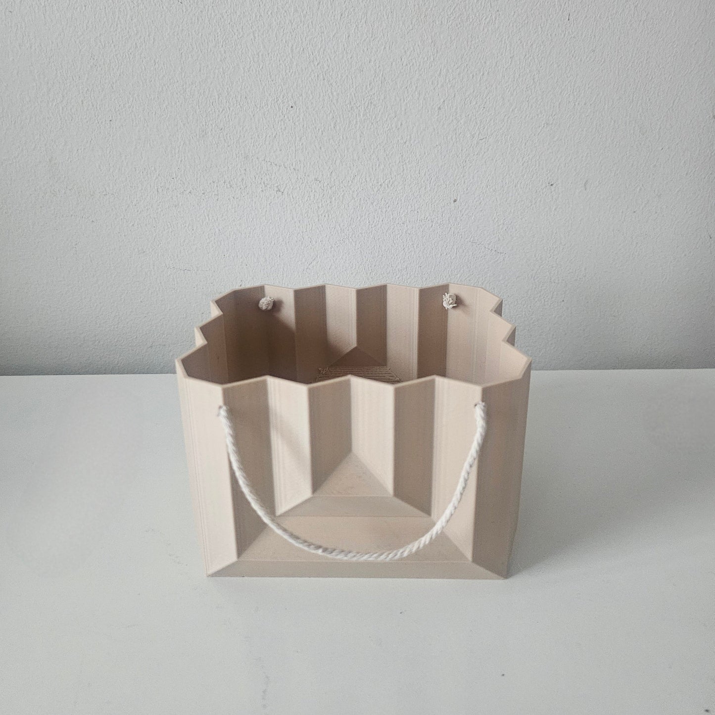 The Bag Planter: Geometric Plant Pot for Modern Spaces