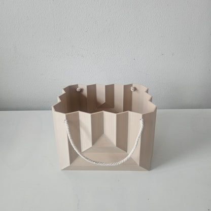 The Bag Planter: Geometric Plant Pot for Modern Spaces