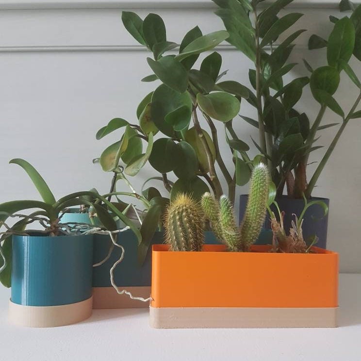 Flora Indoor Planter Set with Drip Tray