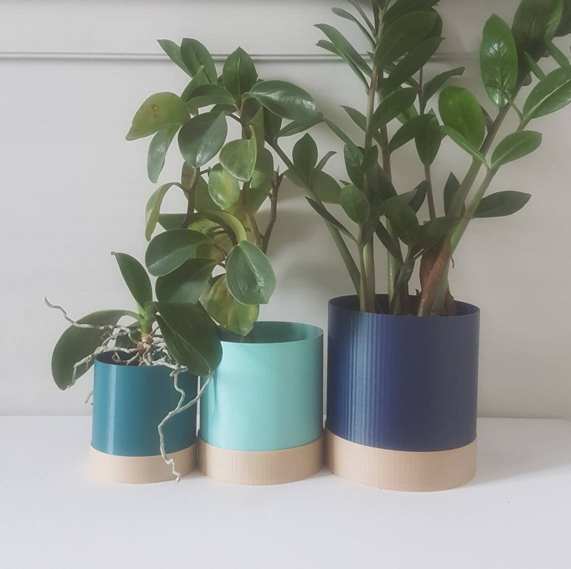 Tumbler Indoor Planter with Drip Tray