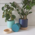 Tumbler Indoor Planter with Drip Tray