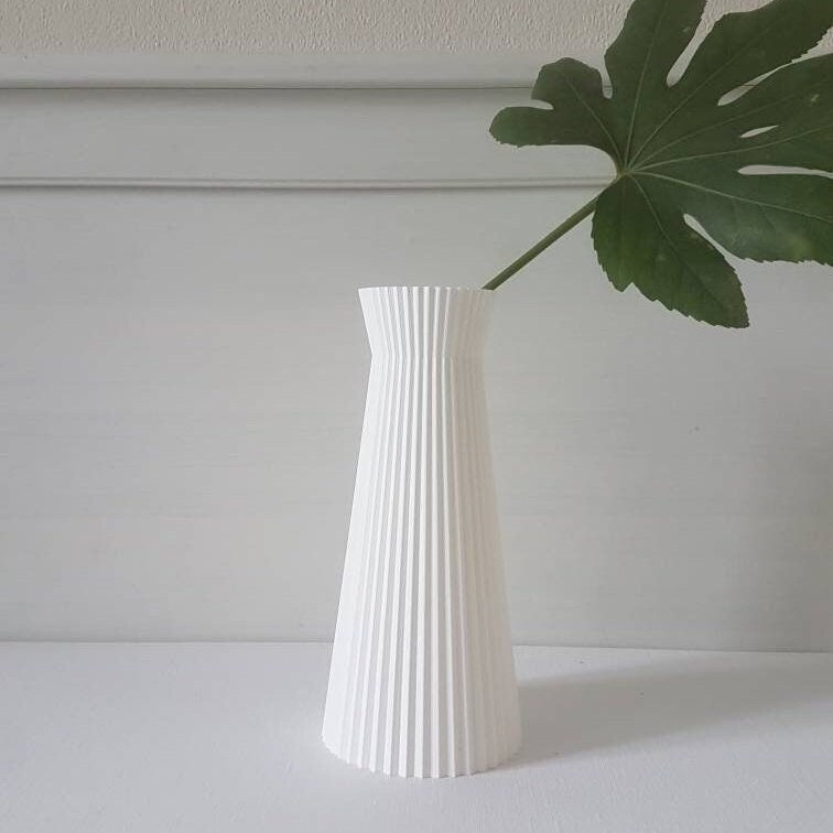 Origami White Vase
