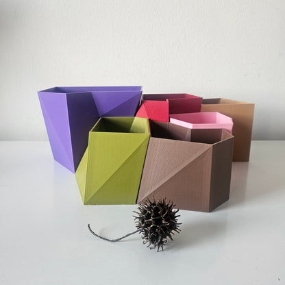 The Ensemble, Colorful Interlocking Planter Pots