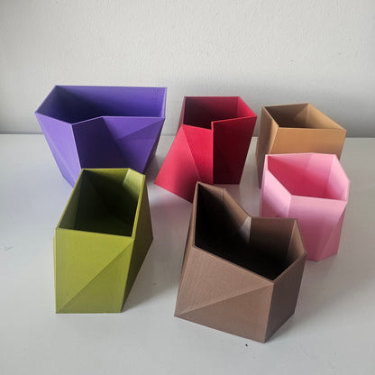 The Ensemble, Colorful Interlocking Planter Pots