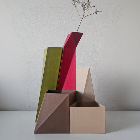 The Jigsaw Vases, Colorful Interlocking Vases and Pots